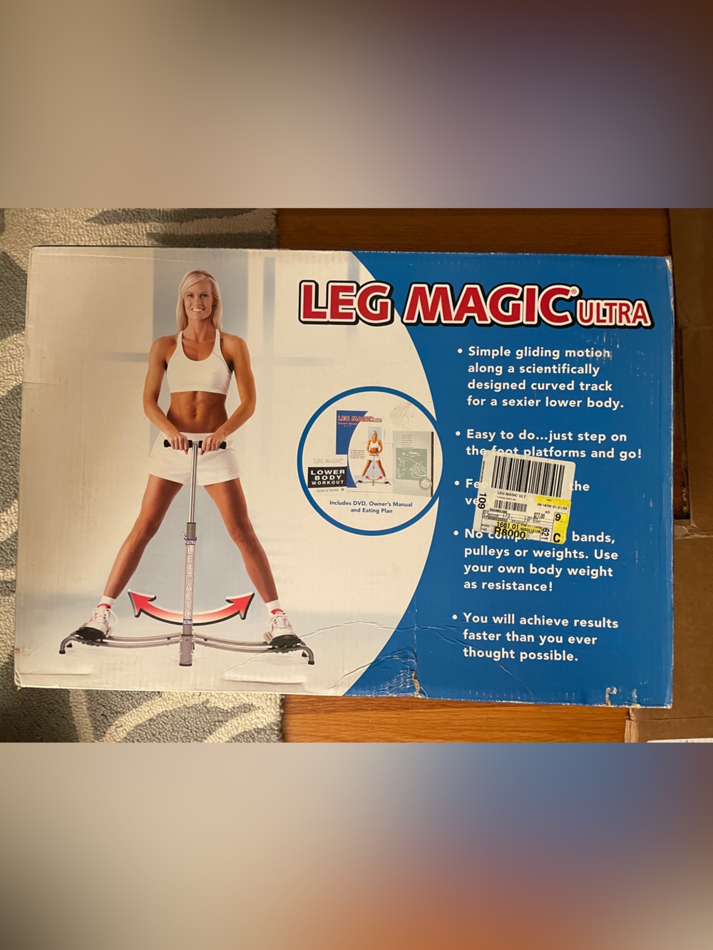 Leg Magic Ultra - Blue & White Fitness Glider